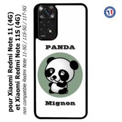 Coque pour Xiaomi Redmi Note 11 (4G) et Note 11S (4G) Panda tout mignon