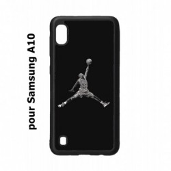Coque noire pour Samsung Galaxy A10 Michael Jordan 23 shoot Chicago Bulls Basket