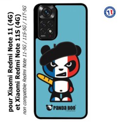 Coque pour Xiaomi Redmi Note 11 (4G) et Note 11S (4G) PANDA BOO© Français béret baguette - coque humour