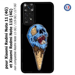 Coque pour Xiaomi Redmi Note 11 (4G) et Note 11S (4G) Ice Skull - Crâne Glace - Cône Crâne - skull art