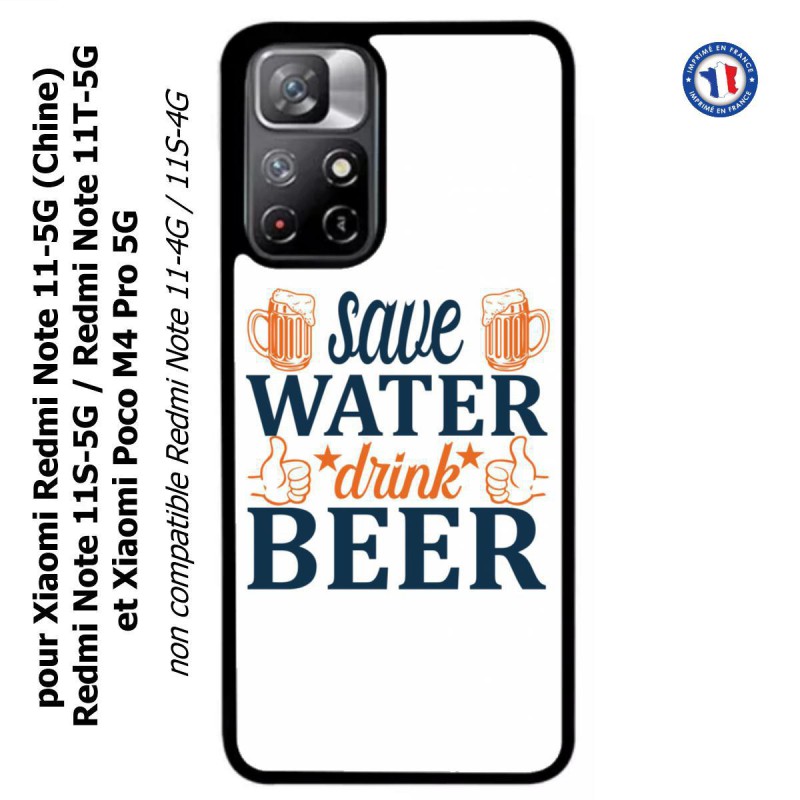 Coque pour Xiaomi Poco M4 Pro 5G Save Water Drink Beer Humour Bière