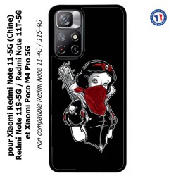 Coque pour Xiaomi Poco M4 Pro 5G Blanche foulard Rouge Gourdin Dessin animé