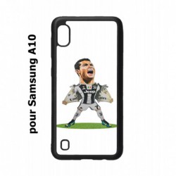 Coque noire pour Samsung Galaxy A10 Cristiano Ronaldo Juventus Turin Football - Ronaldo super héros