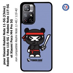 Coque pour Xiaomi Poco M4 Pro 5G PANDA BOO© Ninja Boo noir - coque humour