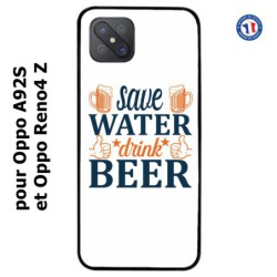 Coque pour Oppo A92S Save Water Drink Beer Humour Bière