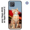 Coque pour Oppo A92S Adorable chat - chat robe cannelle