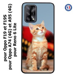 Coque pour Oppo F19 et F19S Adorable chat - chat robe cannelle