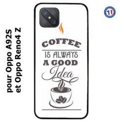 Coque pour Oppo A92S Coffee is always a good idea - fond blanc