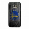 Coque noire pour Samsung i8160 Stephen Curry emblème Golden State Warriors Basket fond bois