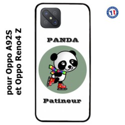 Coque pour Oppo Reno4 Z Panda patineur patineuse - sport patinage