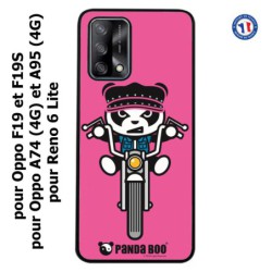 Coque pour Oppo F19 et F19S PANDA BOO© Moto Biker - coque humour