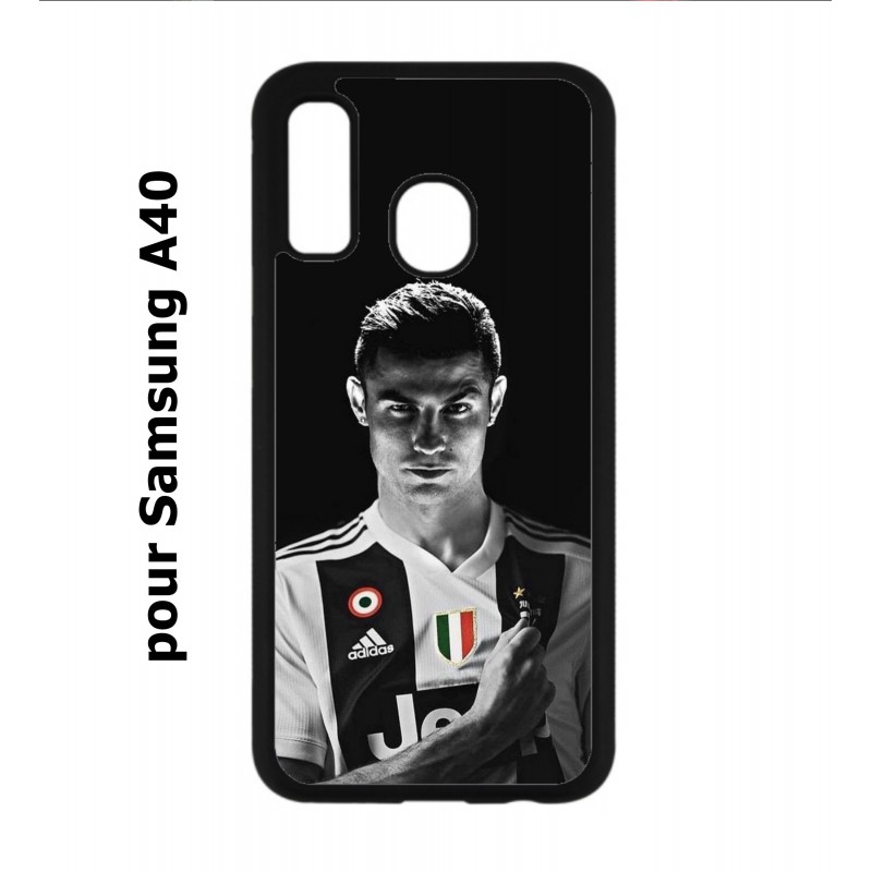 Coque noire pour Samsung Galaxy A40 Cristiano Ronaldo Juventus