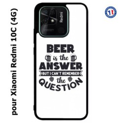 Coque pour Xiaomi Redmi 10C (4G) Beer is the answer Humour Bière