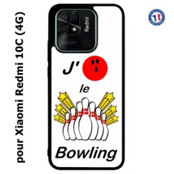 Coque pour Xiaomi Redmi 10C (4G) J'aime le Bowling
