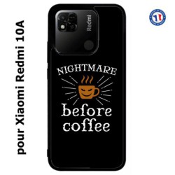 Coque pour Xiaomi Redmi 10A Nightmare before Coffee - coque café