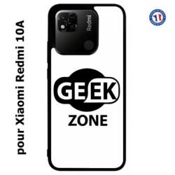 Coque pour Xiaomi Redmi 10A Logo Geek Zone noir & blanc