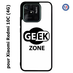 Coque pour Xiaomi Redmi 10C (4G) Logo Geek Zone noir & blanc