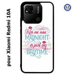 Coque pour Xiaomi Redmi 10A Kiss me now Midnight is past my Bedtime amour embrasse-moi