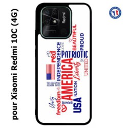 Coque pour Xiaomi Redmi 10C (4G) USA lovers - drapeau USA - patriot