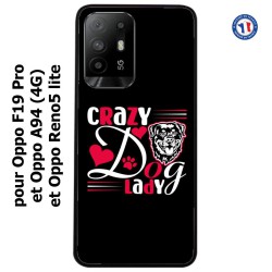 Coque pour Oppo A94 (4G) Crazy Dog Lady - Chien