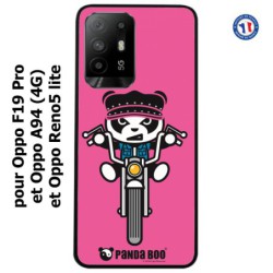 Coque pour Oppo A94 (4G) PANDA BOO© Moto Biker - coque humour