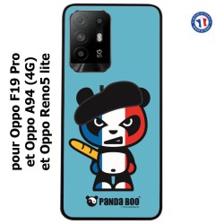 Coque pour Oppo A94 (4G) PANDA BOO© Français béret baguette - coque humour