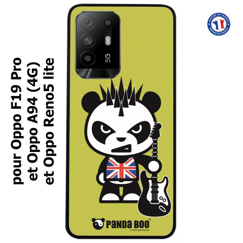 Coque pour Oppo A94 (4G) PANDA BOO© Punk Musique Guitare - coque humour