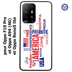 Coque pour Oppo A94 (4G) USA lovers - drapeau USA - patriot