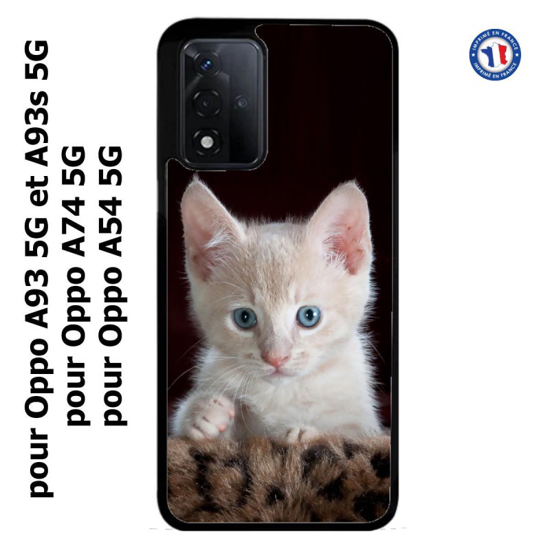 Coque pour Oppo A54 5G Bébé chat tout mignon - chaton yeux bleus