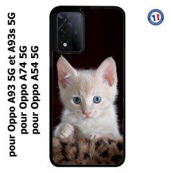 Coque pour Oppo A74 5G Bébé chat tout mignon - chaton yeux bleus