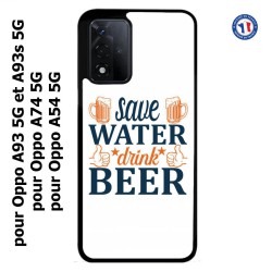 Coque pour Oppo A54 5G Save Water Drink Beer Humour Bière