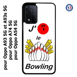 Coque pour Oppo A54 5G J'aime le Bowling