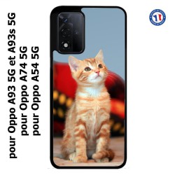Coque pour Oppo A54 5G Adorable chat - chat robe cannelle