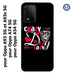 Coque pour Oppo A54 5G Crazy Dog Lady - Chien