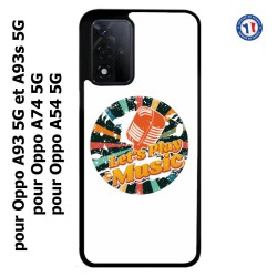 Coque pour Oppo A93 5G et Oppo A93s 5G coque thème musique grunge - Let's Play Music