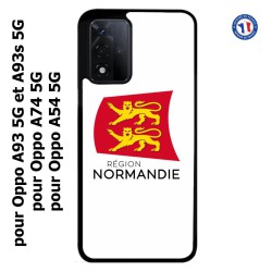 Coque pour Oppo A93 5G et Oppo A93s 5G Logo Normandie - Écusson Normandie - 2 léopards