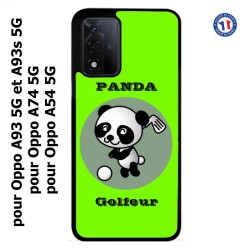 Coque pour Oppo A93 5G et Oppo A93s 5G Panda golfeur - sport golf - panda mignon