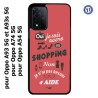Coque pour Oppo A54 5G ProseCafé© coque Humour : OUI je suis accro au Shopping