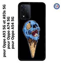 Coque pour Oppo A54 5G Ice Skull - Crâne Glace - Cône Crâne - skull art