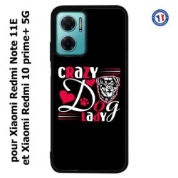 Coque pour Xiaomi Redmi Note 11E Crazy Dog Lady - Chien