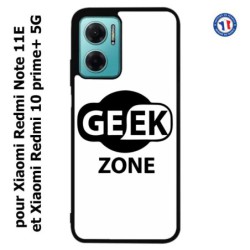 Coque pour Xiaomi Redmi Note 11E Logo Geek Zone noir & blanc