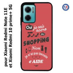 Coque pour Xiaomi Redmi Note 11E ProseCafé© coque Humour : OUI je suis accro au Shopping