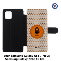 Etui cuir pour Samsung Galaxy A81 Petits Grains - Le lion fait ROOARrrr