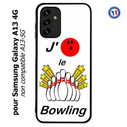 Coque pour Samsung Galaxy A13 4G et A13 4G lite J'aime le Bowling