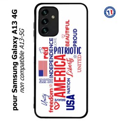 Coque pour Samsung Galaxy A13 4G et A13 4G lite USA lovers - drapeau USA - patriot
