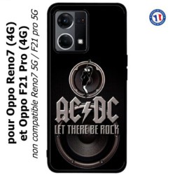 Coque pour Oppo Reno7 4G ou F21 pro 4G groupe rock AC/DC musique rock ACDC