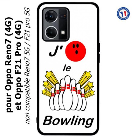 Coque pour Oppo Reno7 4G ou F21 pro 4G J'aime le Bowling