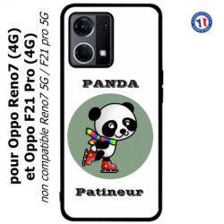 Coque pour Oppo Reno7 4G ou F21 pro 4G Panda patineur patineuse - sport patinage