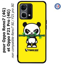 Coque pour Oppo Reno7 4G ou F21 pro 4G PANDA BOO© Bamboo à pleine dents - coque humour