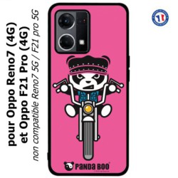 Coque pour Oppo Reno7 4G ou F21 pro 4G PANDA BOO© Moto Biker - coque humour